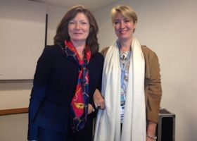 Dr Gillian Murphy (President of ESPD) and Corinne Minmin (Bioderma) - ESPD meeting at the EADV Istanbul, 1st October 2013