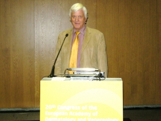 Prof John Hawk chairing the ESPD Photodermatology Day, Lisbon, October 2011